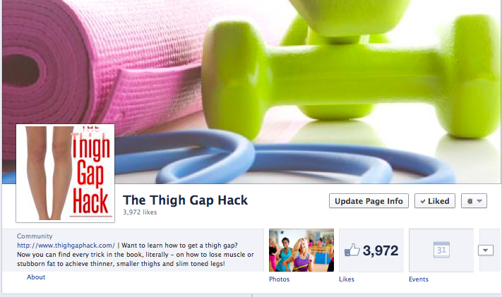 thigh gap fan page reinstated